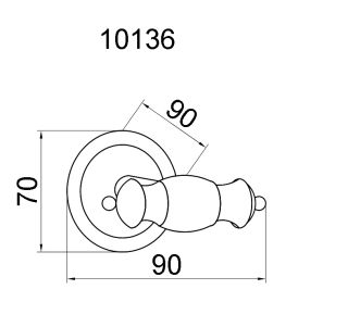 Крючок двойной Boheme Vogue Nero хром 10186